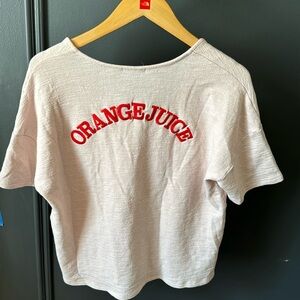 FRNCH Women’s Charlyse T-Shirt Size M/L in Rose Orange Juice’